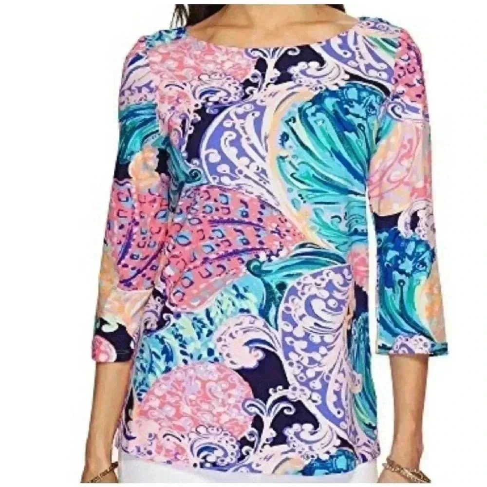 Lilly Pulitzer All That She Wants Waverly Blouse - size Medium